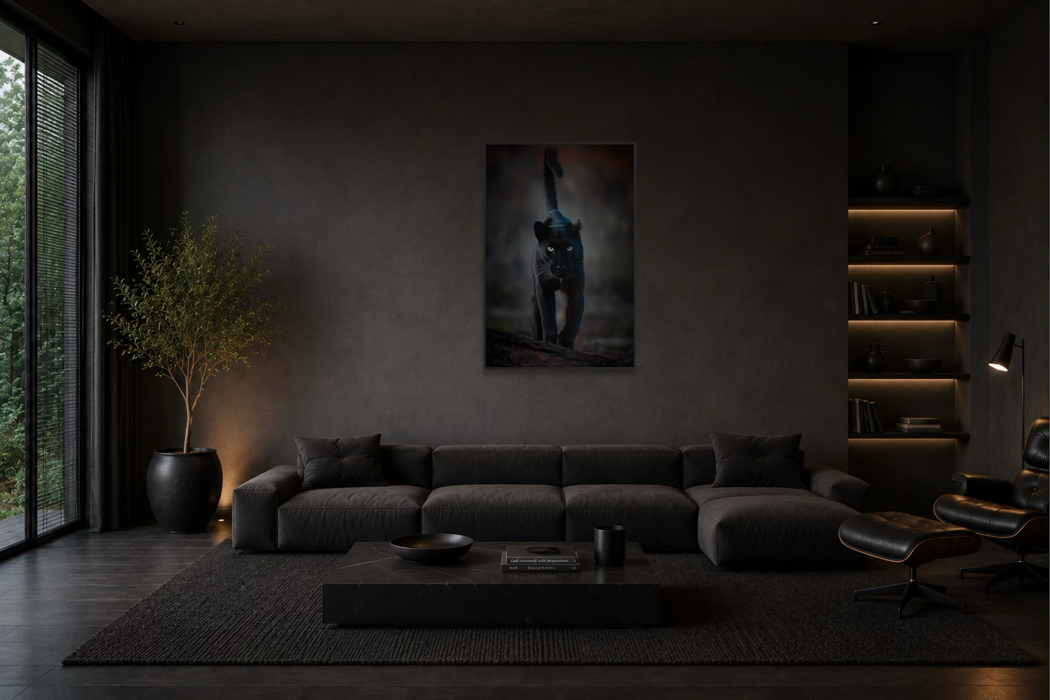 Black leopard Fine Art print